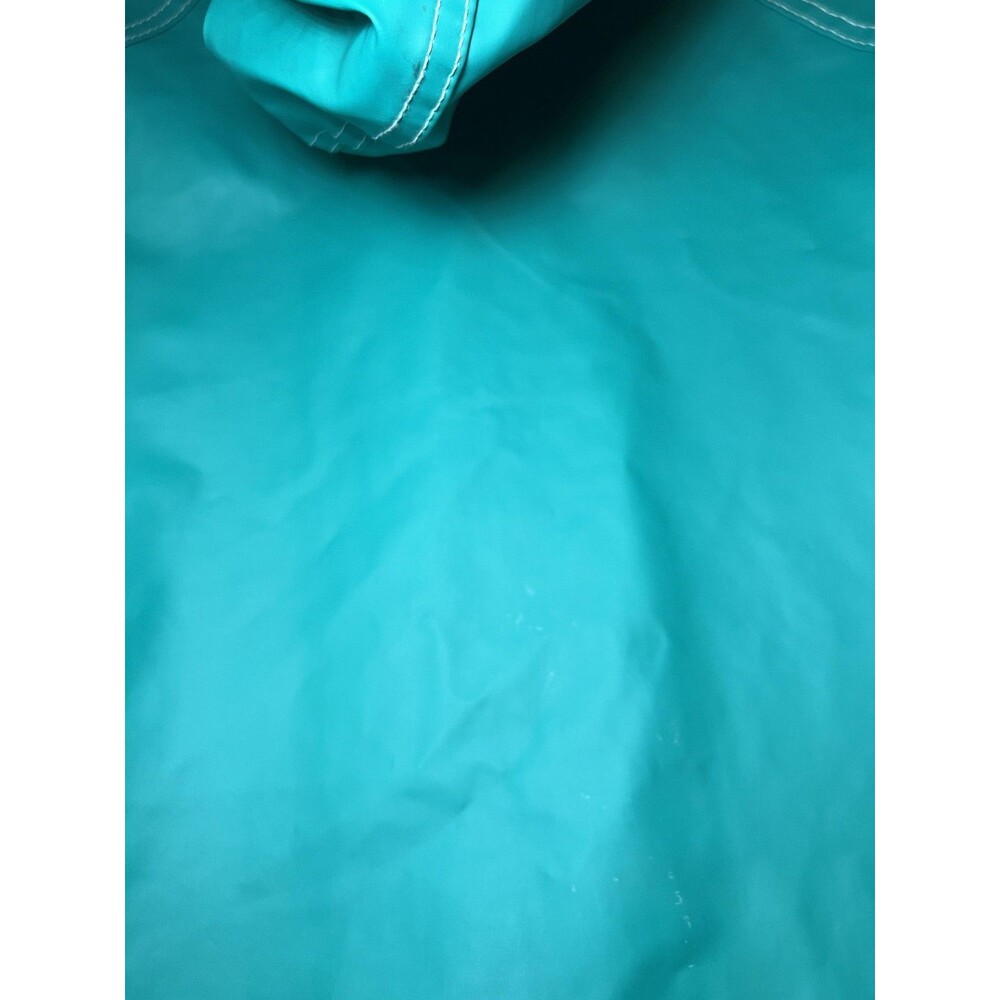 Vintage Charles River Coat Womens Medium Green Hooded PVC Rain Reversible 80s - Picture 11 of 16